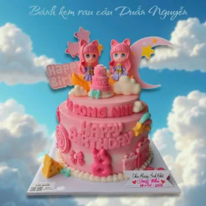 Bánh Rau Câu Pink Moon 2 Tầng