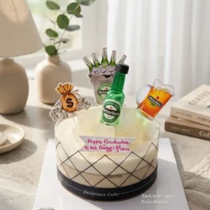 Bánh Rau Câu Heineken Túi Tiền Vàng