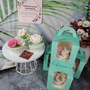Cupcake Rau Câu Noel Giáng Sinh Độc Lạ