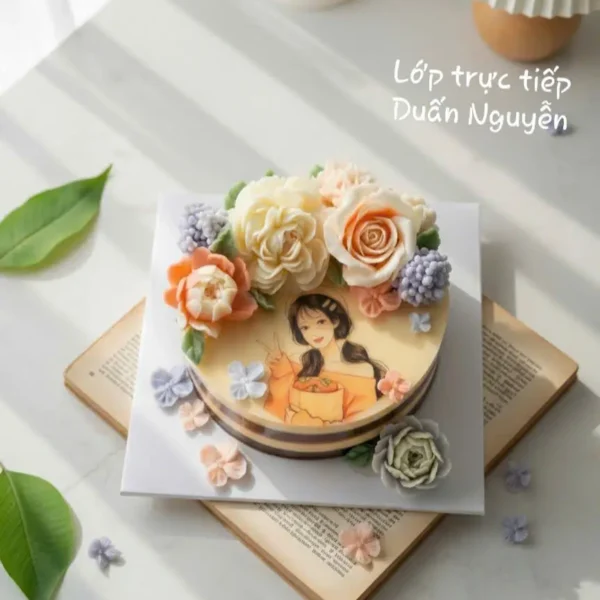 Bánh Cô Gái 4D Hoa Mẫu Đơn – Duẫn Nguyễn Cakes Thủ Đức