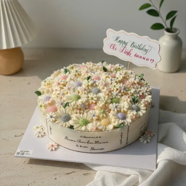 Bánh Hoa Cúc Trắng Thanh Tao – Duẫn Nguyễn Cakes Thủ Đức