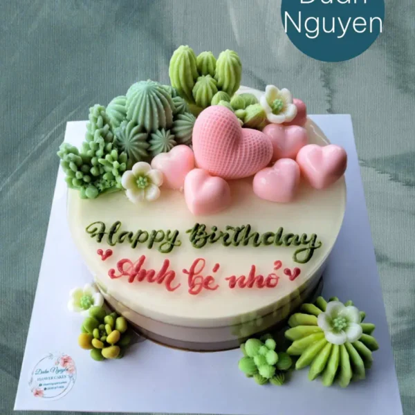 Bánh Trái Tim Sen Đá Tình Yêu – Duẫn Nguyễn Cakes Thủ Đức