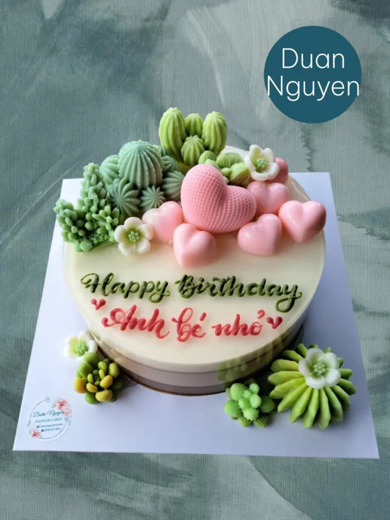 Bánh Trái Tim Sen Đá Tình Yêu – Duẫn Nguyễn Cakes Thủ Đức