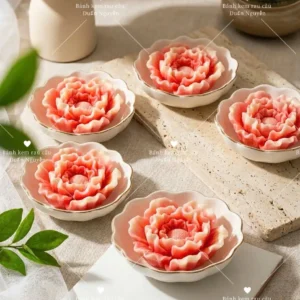 Cupcake Hoa Mẫu Đơn Tím Cao Cấp