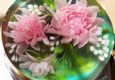 Bánh rau câu 3D hoa mẫu đơn — giữ form đẹp, trong suốt khi làm đúng kỹ thuật